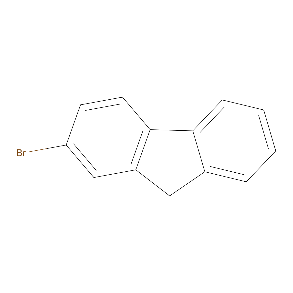 2-Bromo-9H-fluorene molecular structure, CAS 1133-80-8