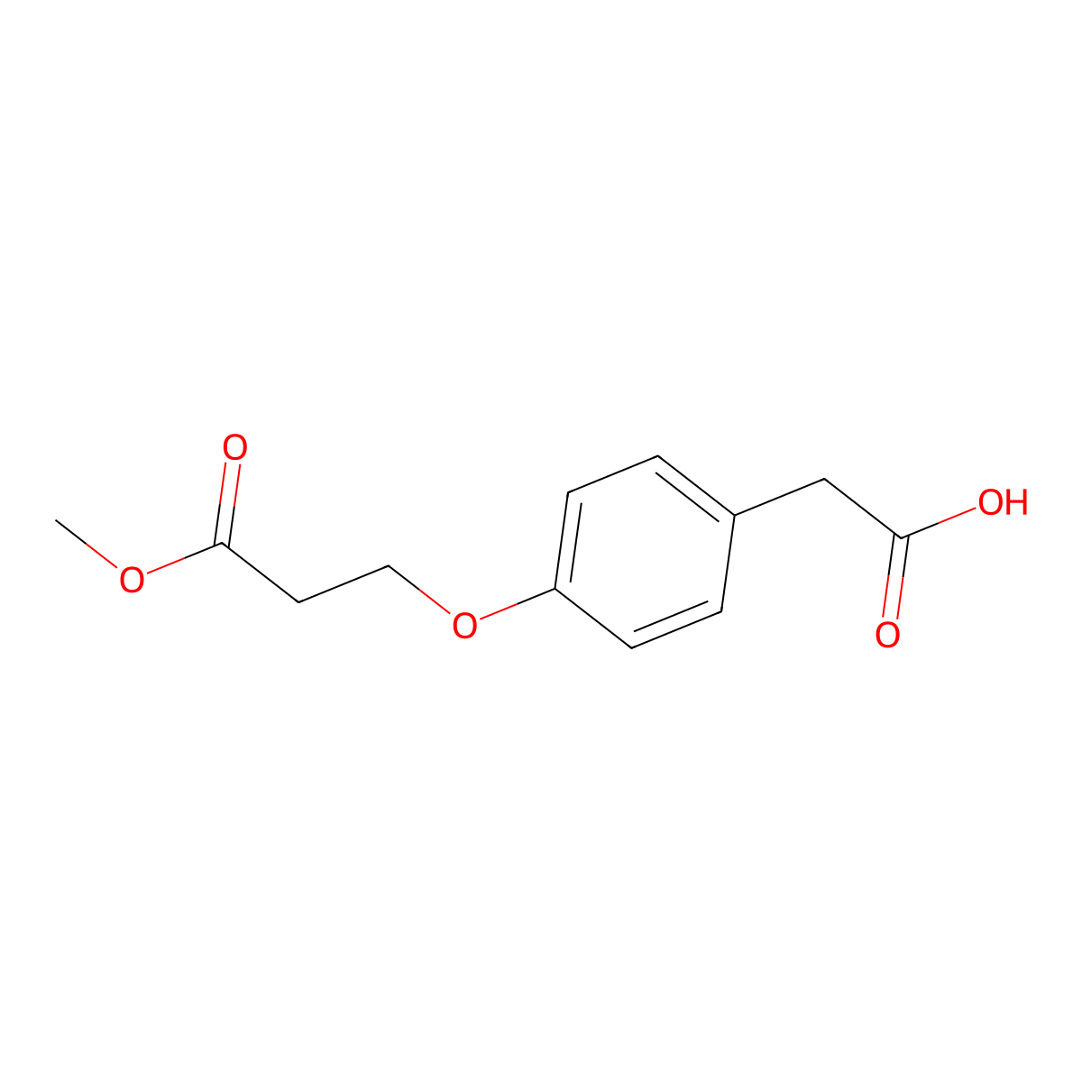 2-(4-(3-Methoxy-3-oxopropoxy)phenyl)acetic acid molecular structure, CAS 1133000-89-1