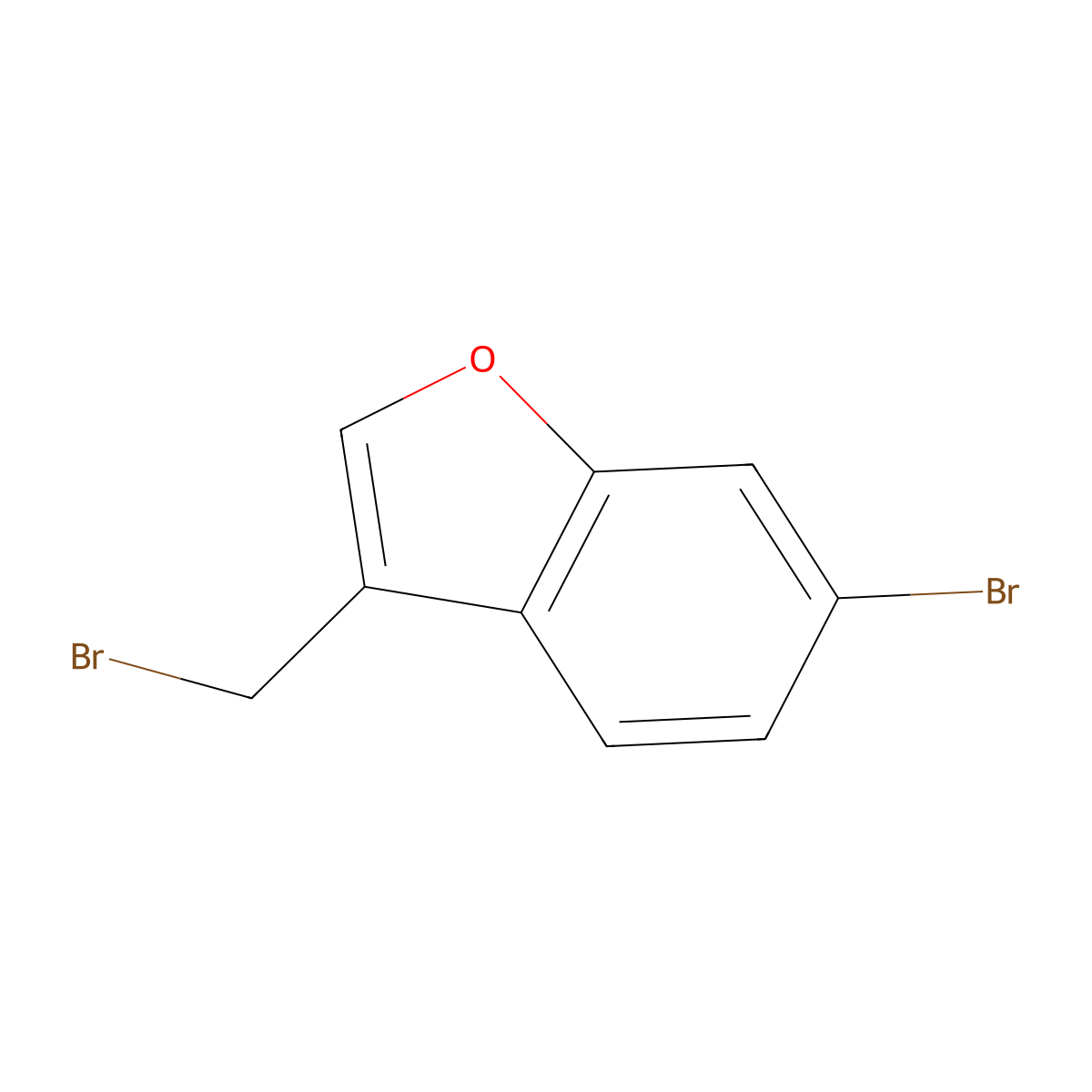 6-Bromo-3-(bromomethyl)benzofuran molecular structure, CAS 1133005-32-9