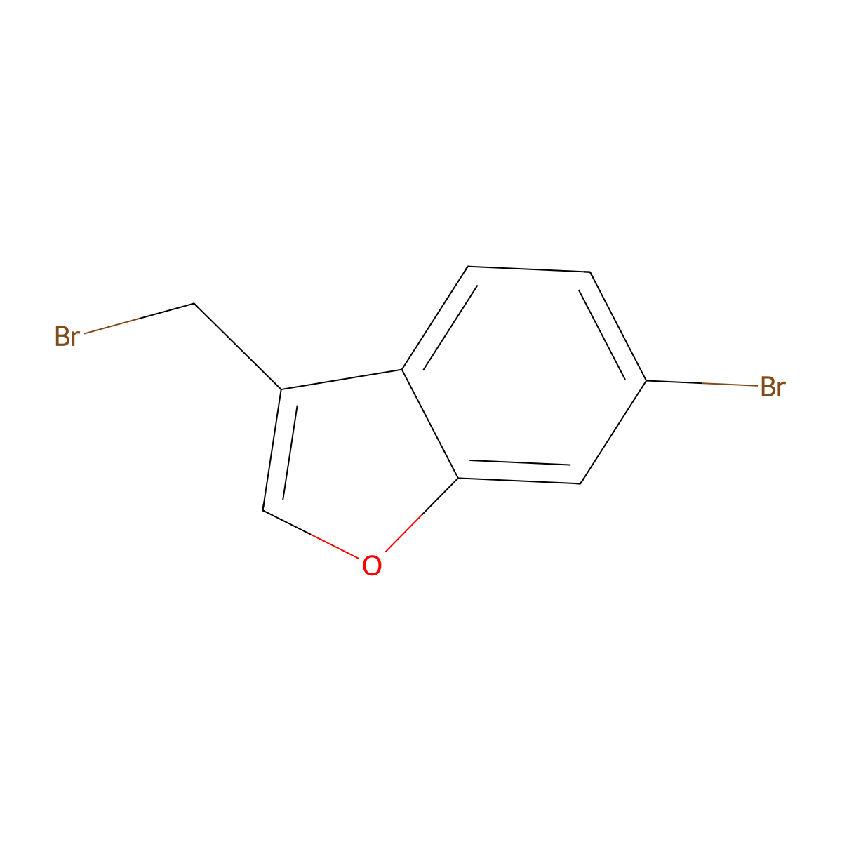 6-Bromo-3-(bromomethyl)benzofuran molecular structure, CAS 1133005-32-9