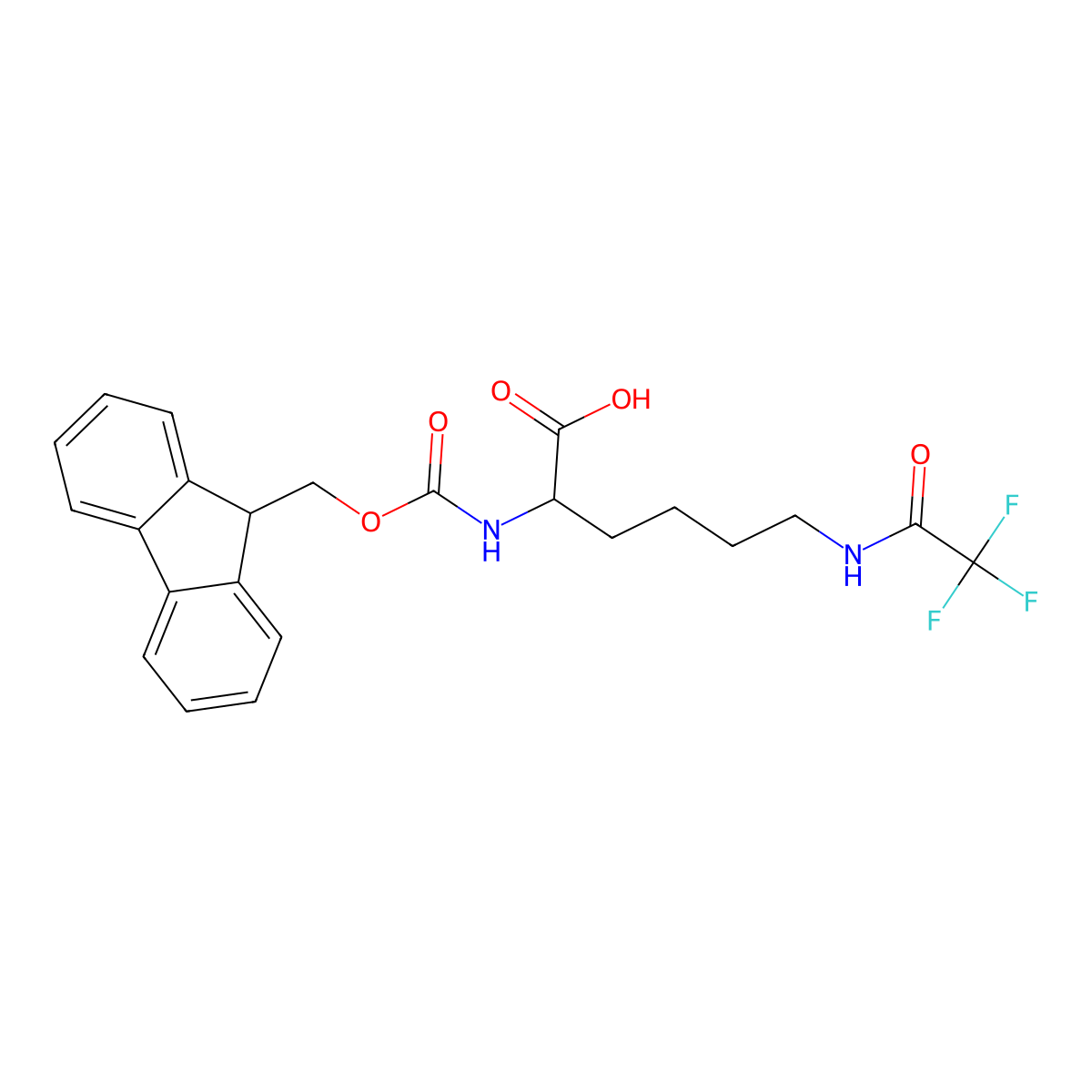 Fmoc-D-Lys(TFA)-OH molecular structure, CAS 1133018-57-1
