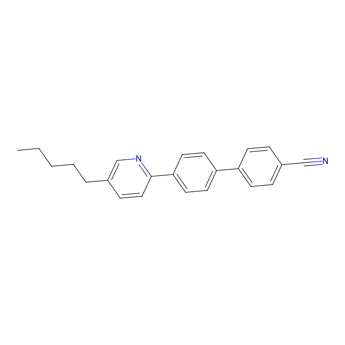 4'-(5-Pentyl-2-pyridinyl)[1,1'-biphenyl]-4-carbonitrile molecular structure, CAS 113305-21-8