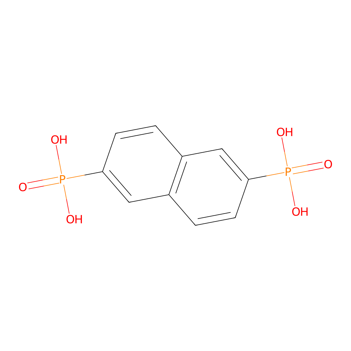Naphthalene-2,6-diyldiphosphonic acid molecular structure, CAS 113305-44-5