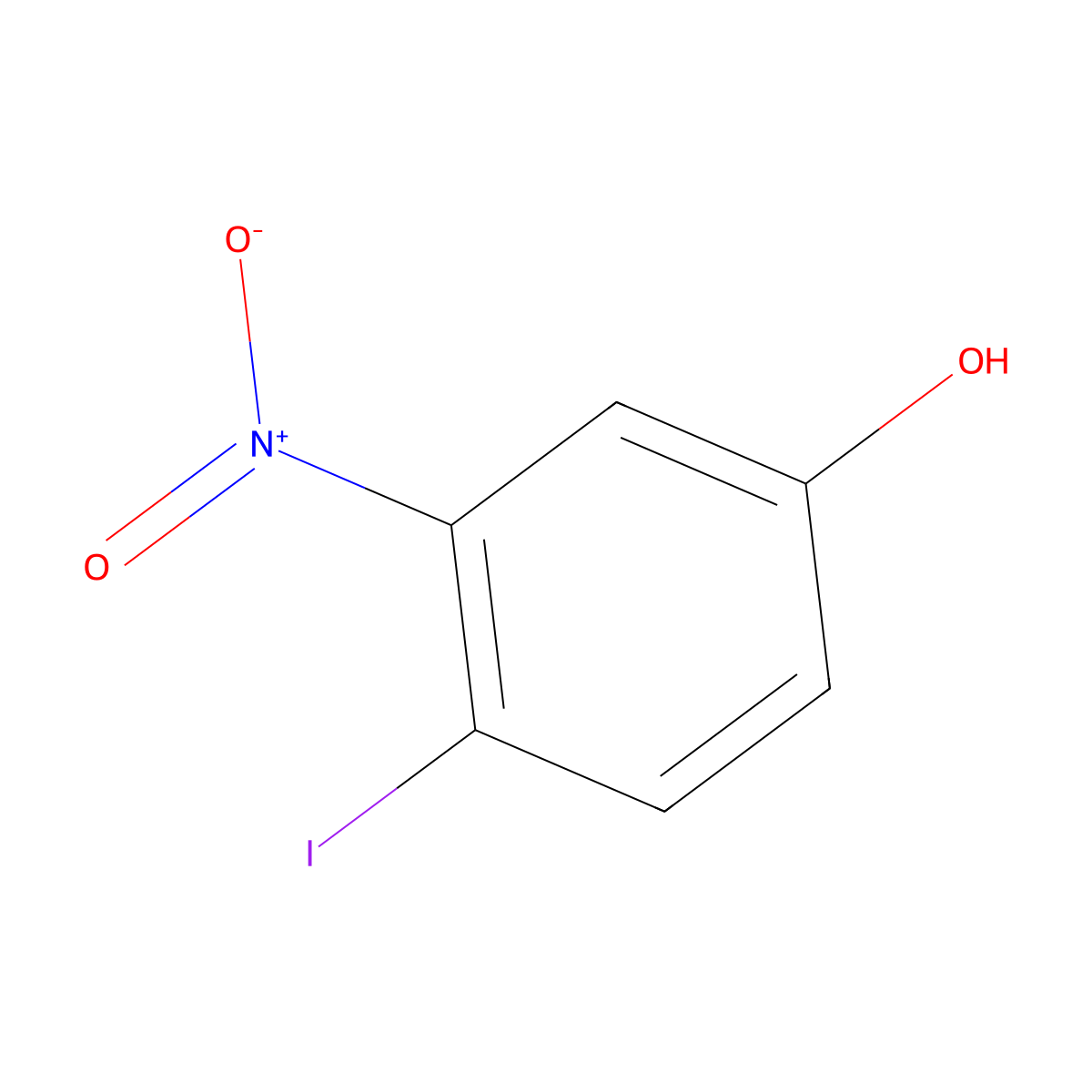 4-Iodo-3-nitrophenol molecular structure, CAS 113305-56-9