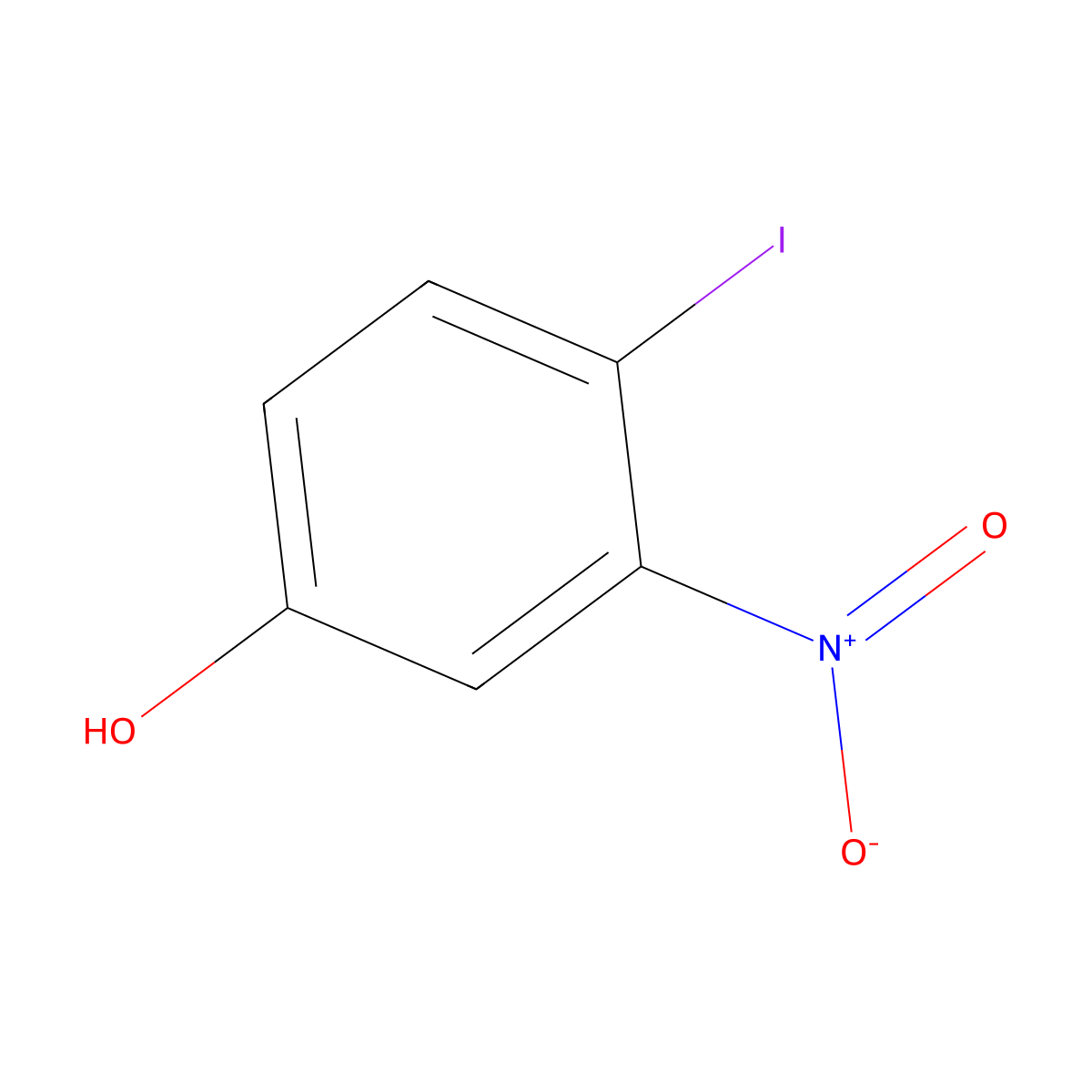 4-Iodo-3-nitrophenol molecular structure, CAS 113305-56-9