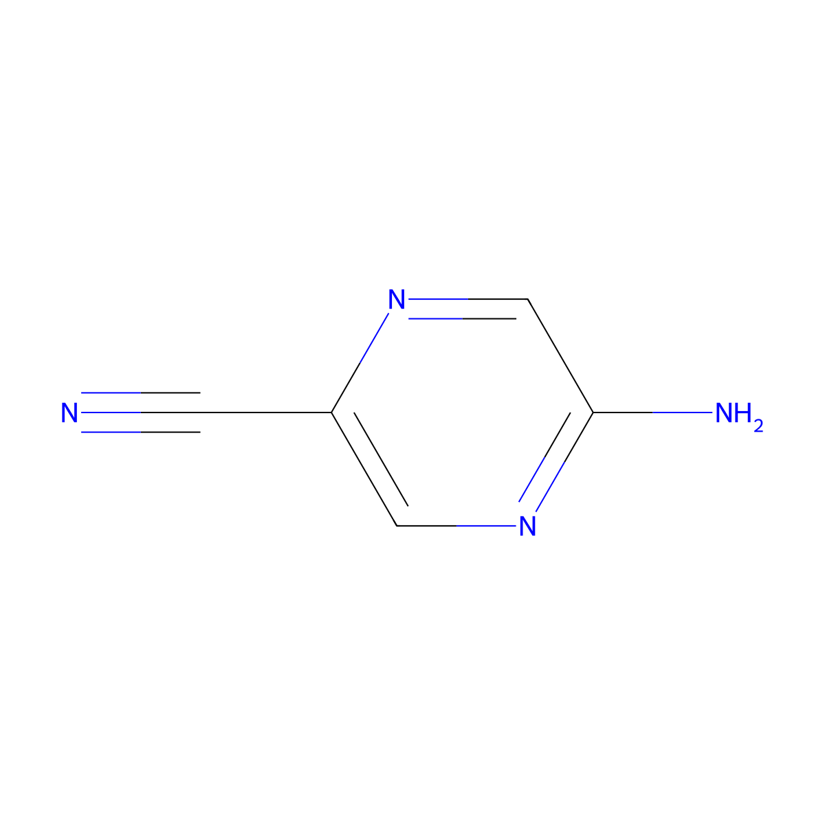 5-Aminopyrazine-2-carbonitrile molecular structure, CAS 113305-94-5