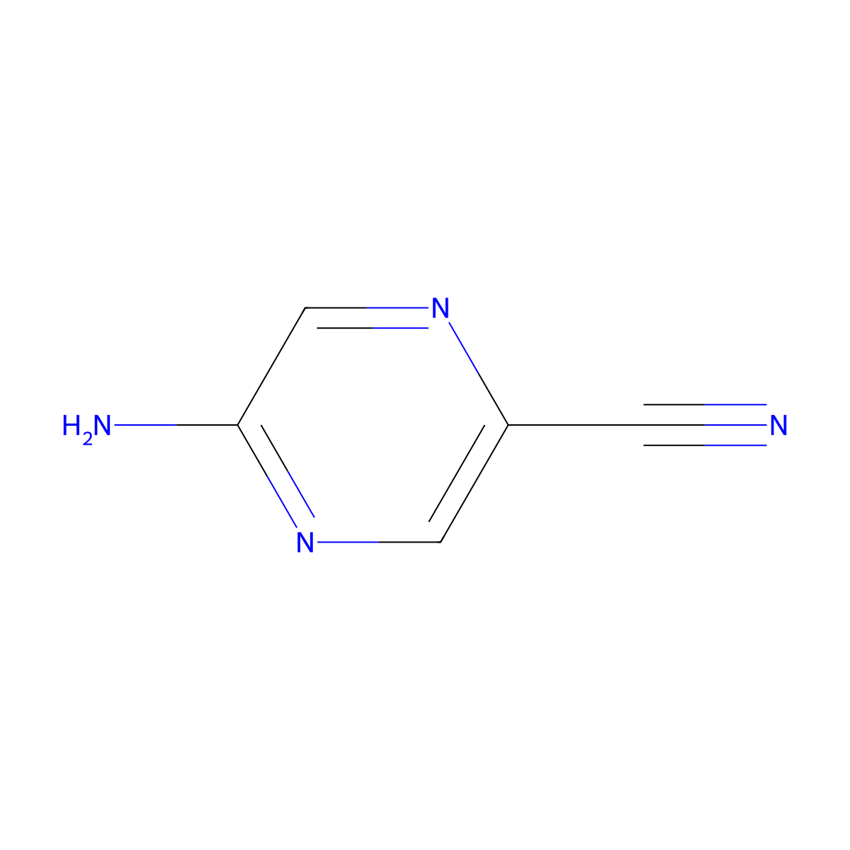 5-Aminopyrazine-2-carbonitrile molecular structure, CAS 113305-94-5