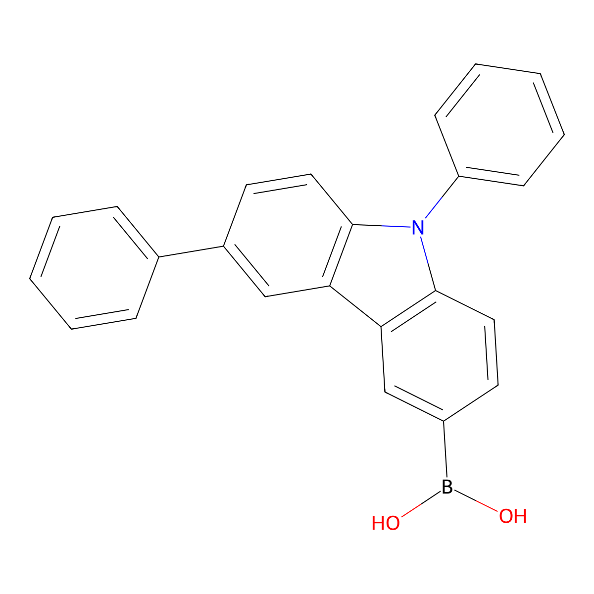 6,9-Diphenyl-9H-carbazole-3-boronic Acid (contains varying amounts of Anhydride) molecular structure, CAS 1133058-06-6