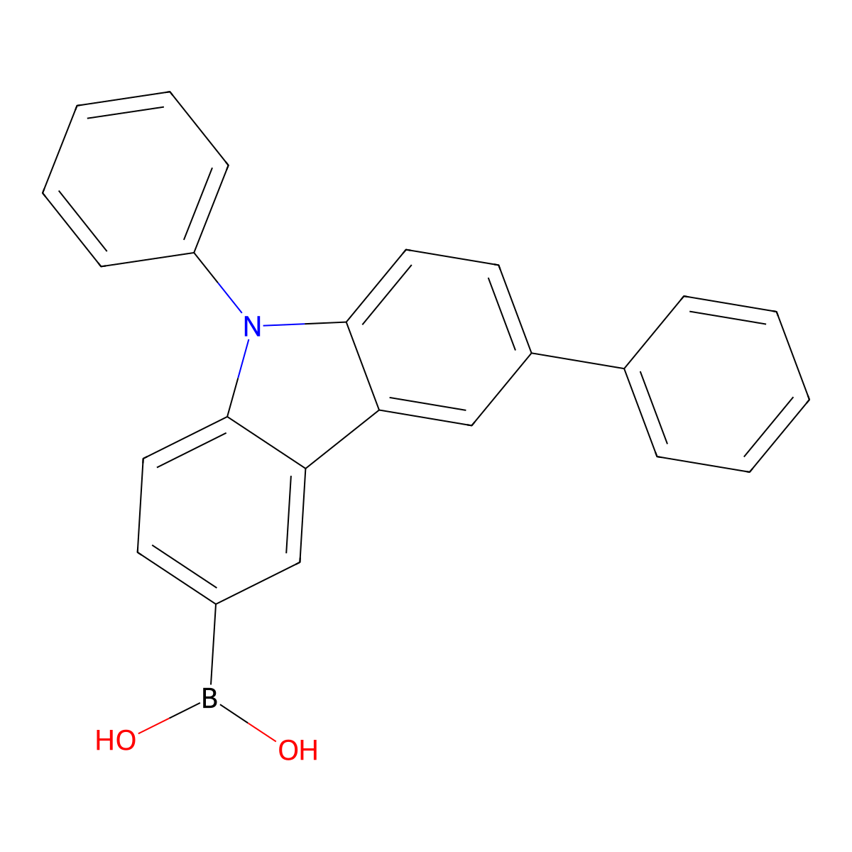 6,9-Diphenyl-9H-carbazole-3-boronic Acid (contains varying amounts of Anhydride) molecular structure, CAS 1133058-06-6