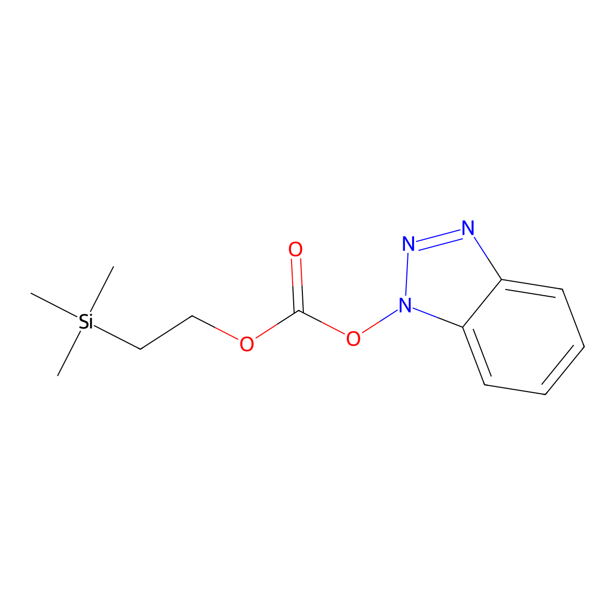 1-(((2-(Trimethylsilyl)ethoxy)carbonyl)oxy)-1H-benzotriazole molecular structure, CAS 113306-55-1