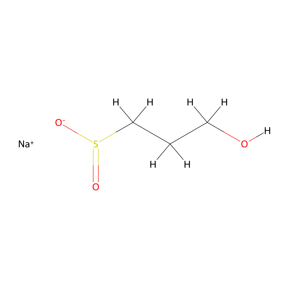 Sodium 3-hydroxypropane-1-sulfinate molecular structure, CAS 113309-32-3