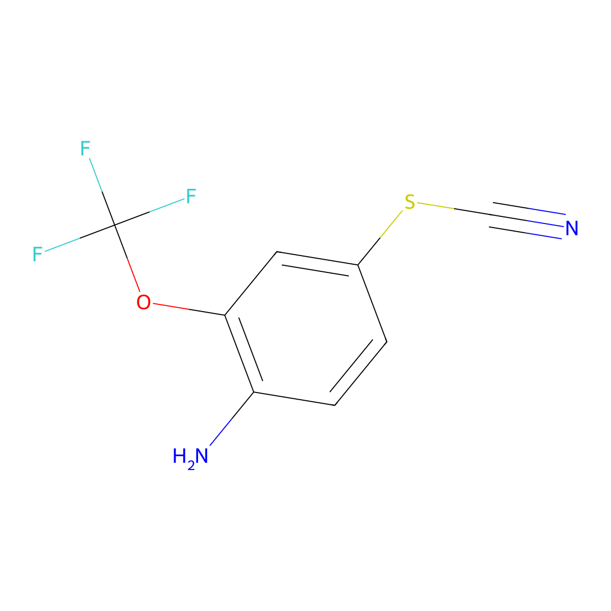 4-Thiocyanato-2-(trifluoromethoxy)aniline molecular structure, CAS 1133115-28-2
