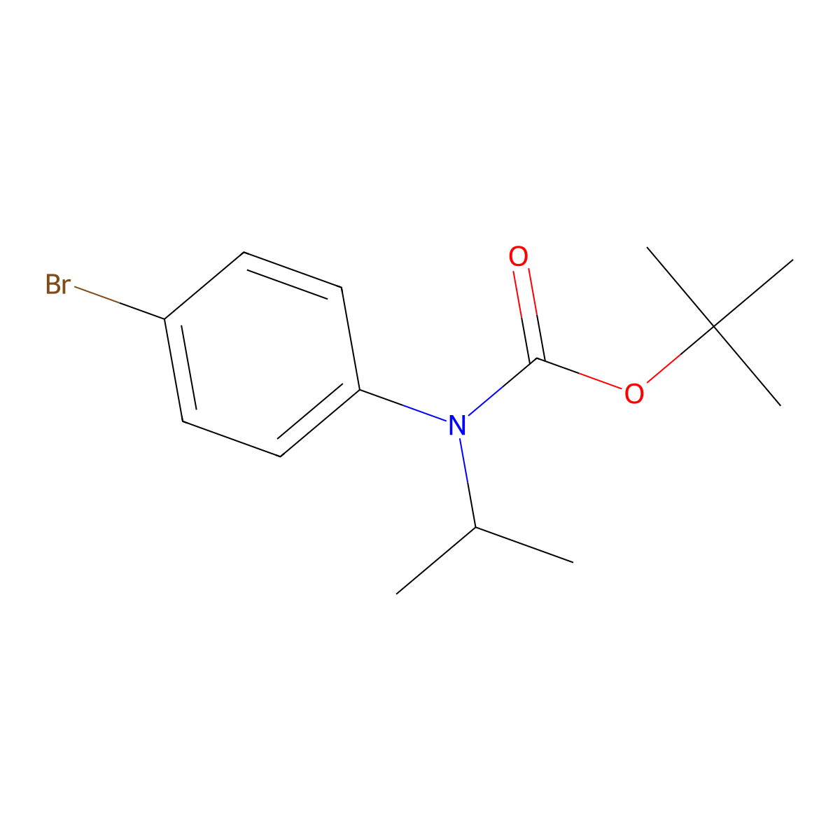 tert-Butyl (4-bromophenyl)(isopropyl)carbamate molecular structure, CAS 1133115-32-8