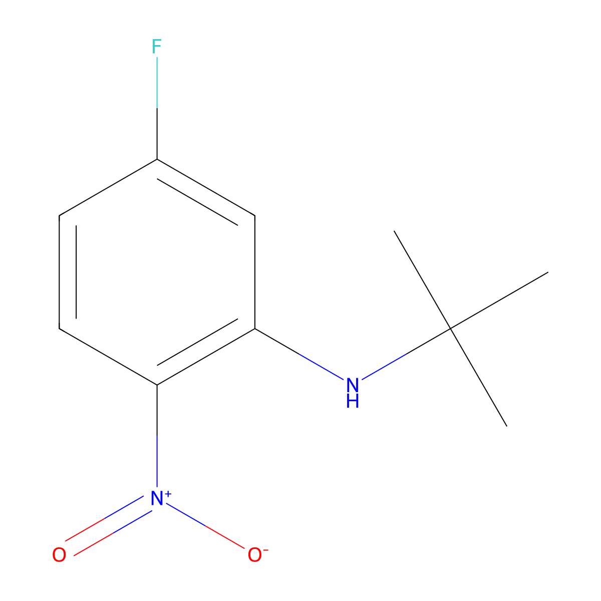 N-t-Butyl-5-fluoro-2-nitroaniline molecular structure, CAS 1133115-34-0