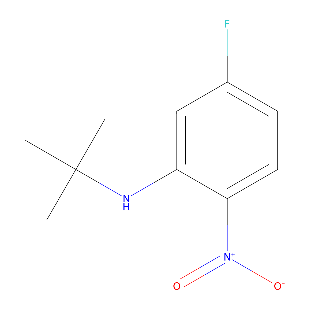 N-t-Butyl-5-fluoro-2-nitroaniline molecular structure, CAS 1133115-34-0