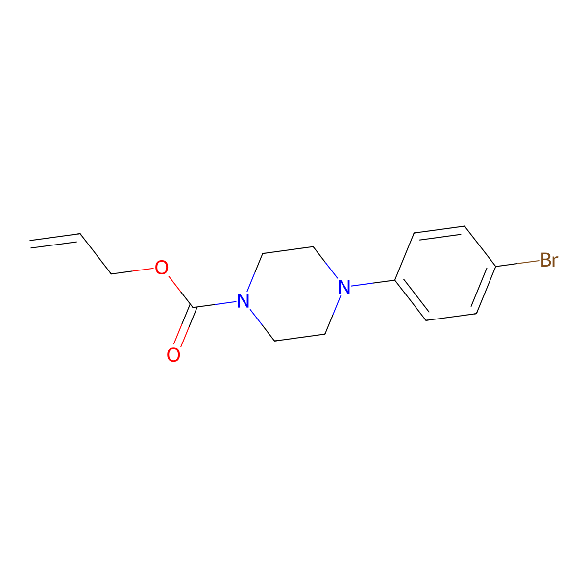 Allyl 4-(4-bromophenyl)piperazine-1-carboxylate molecular structure, CAS 1133115-38-4