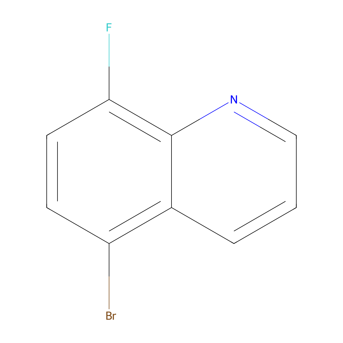5-Bromo-8-fluoroquinoline molecular structure, CAS 1133115-78-2
