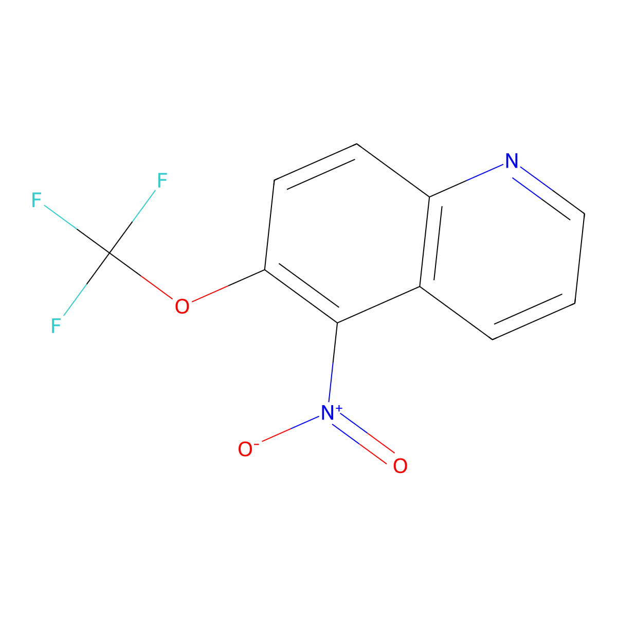 5-Nitro-6-(trifluoromethoxy)quinoline molecular structure, CAS 1133115-83-9