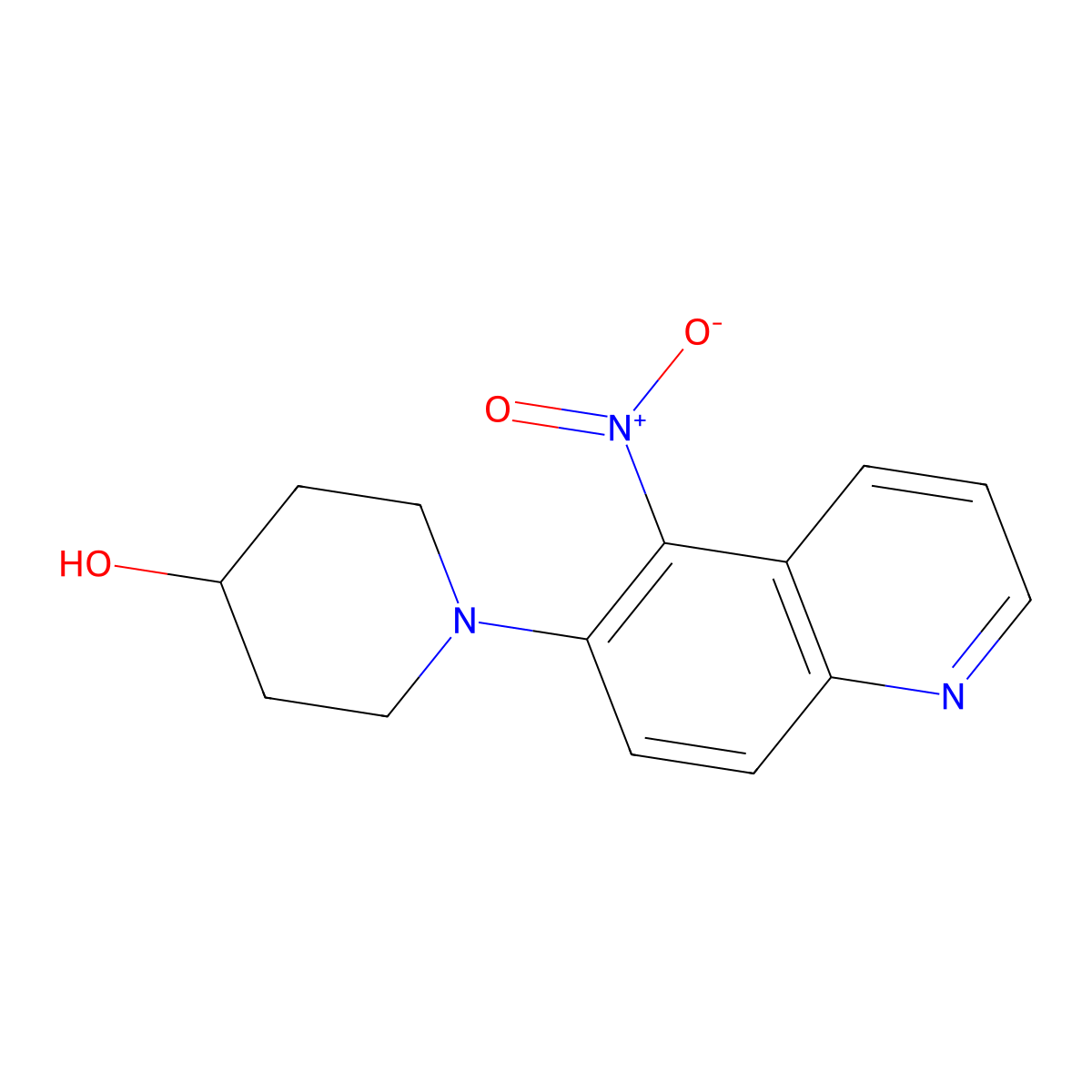 1-(5-Nitroquinolin-6-YL)piperidin-4-OL molecular structure, CAS 1133115-89-5