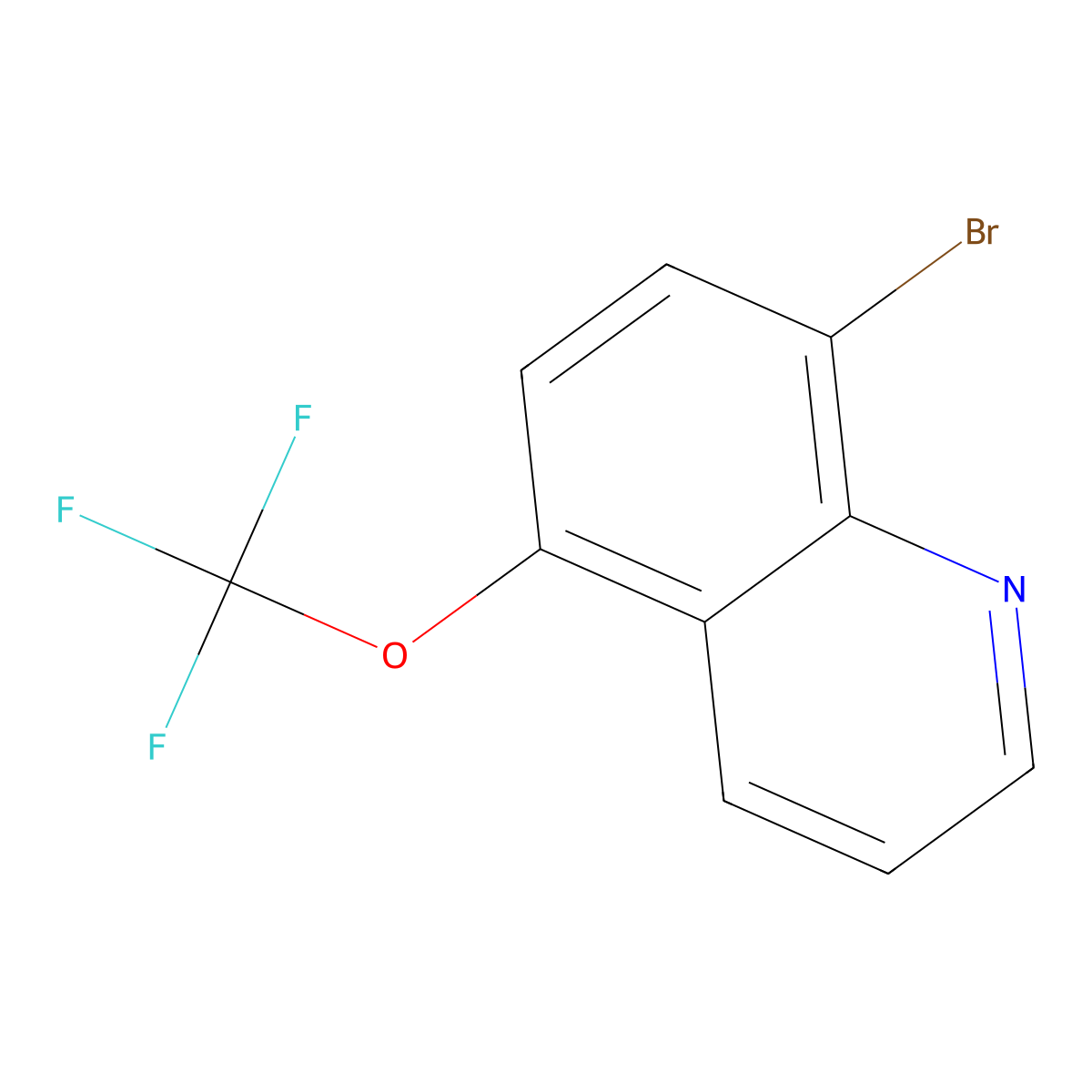 8-Bromo-5-(trifluoromethoxy)quinoline molecular structure, CAS 1133115-91-9