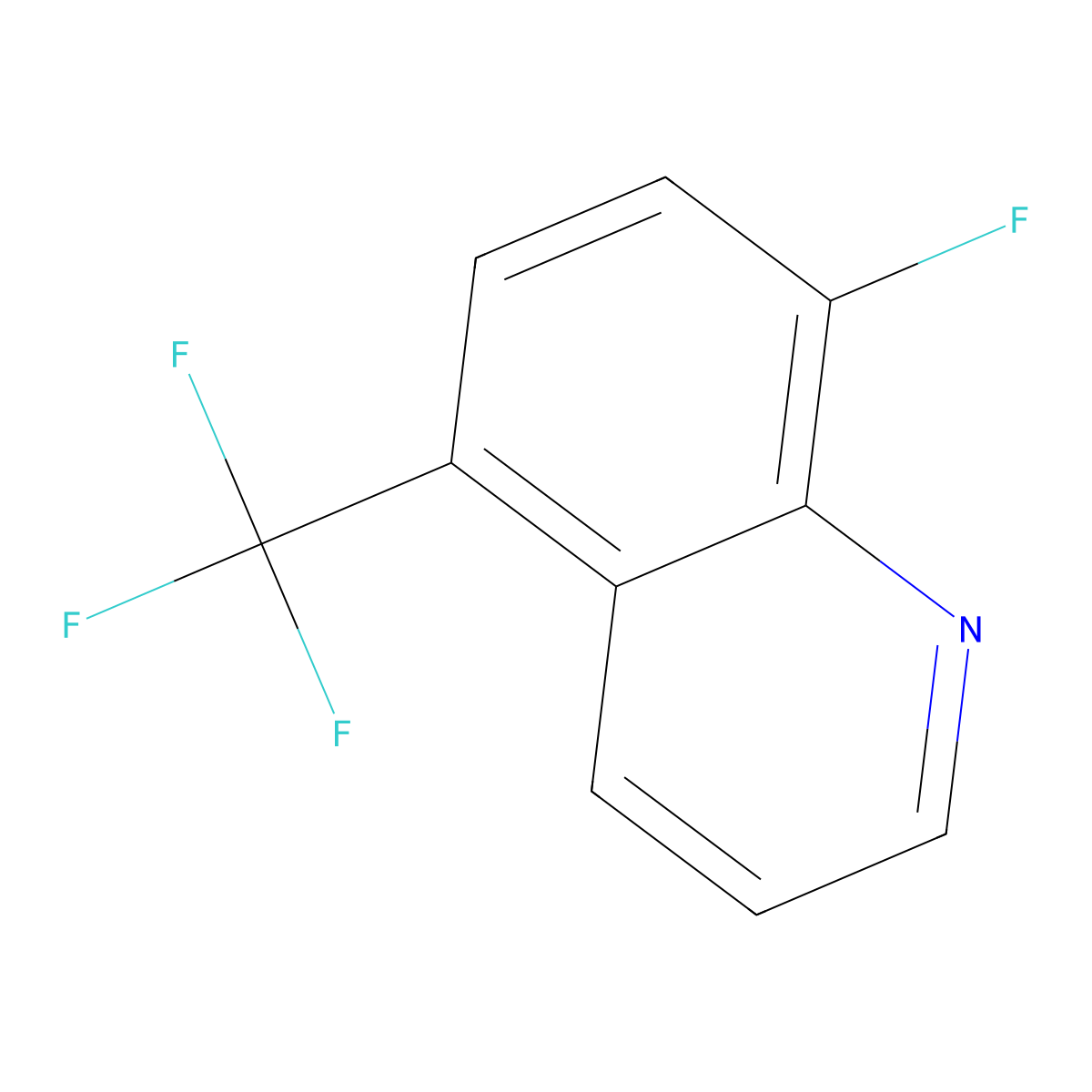 8-Fluoro-5-(trifluoromethyl)quinoline molecular structure, CAS 1133115-99-7