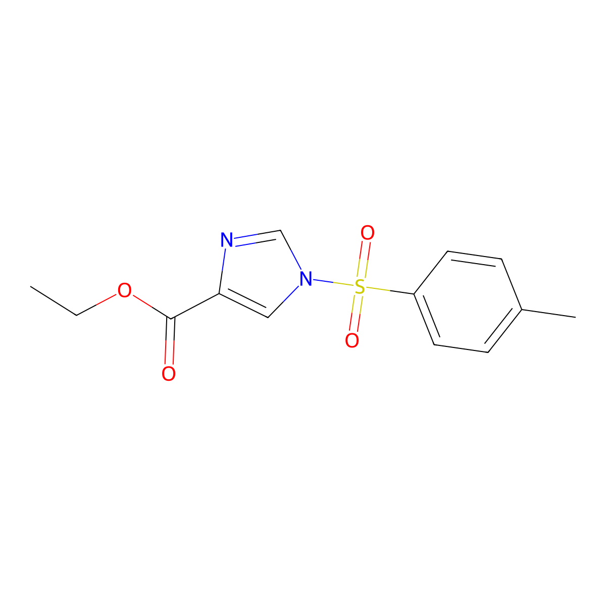 Ethyl 1-tosyl-1H-imidazole-4-carboxylate molecular structure, CAS 1133116-23-0