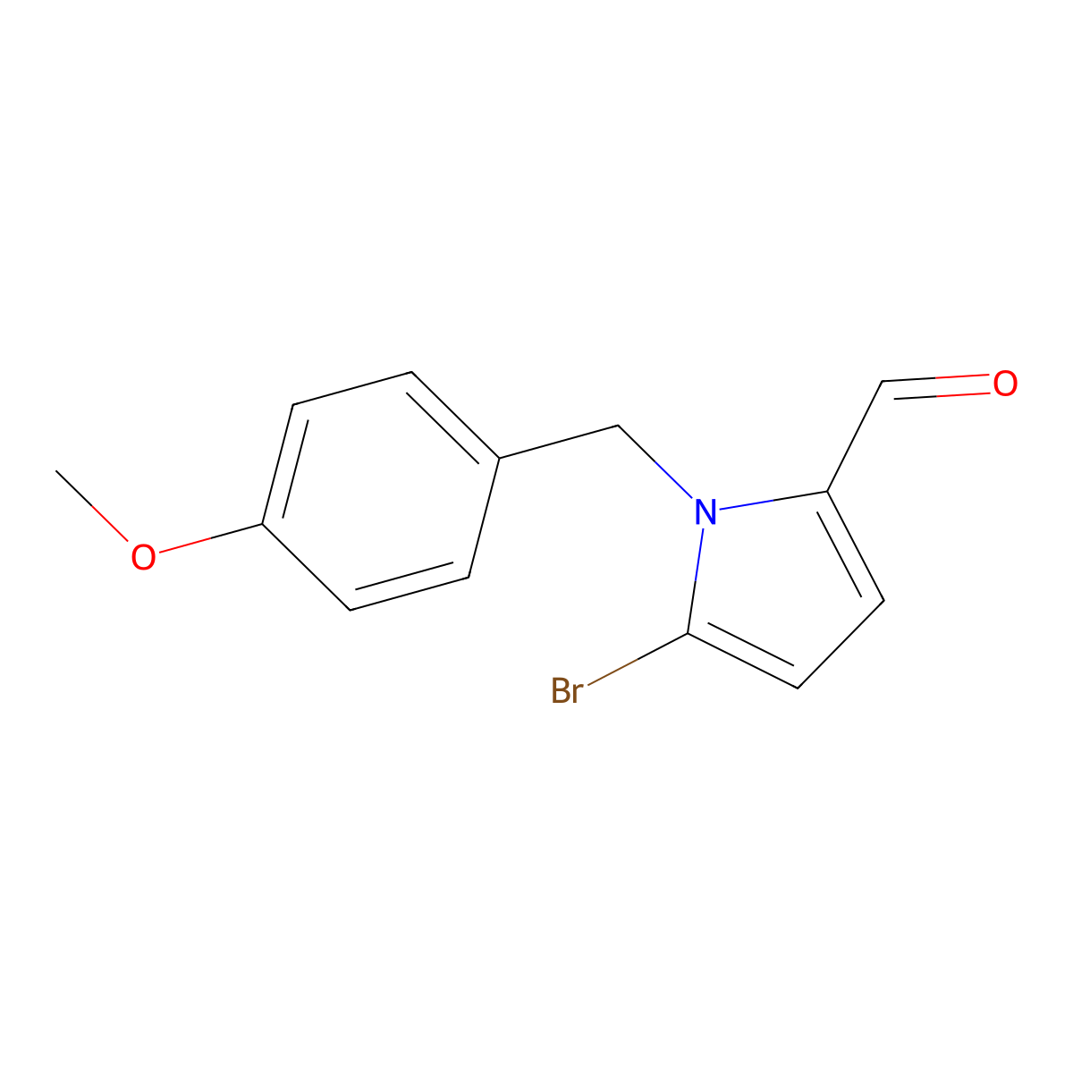 5-Bromo-1-(4-methoxybenzyl)pyrrole-2-carbaldehyde molecular structure, CAS 1133116-27-4
