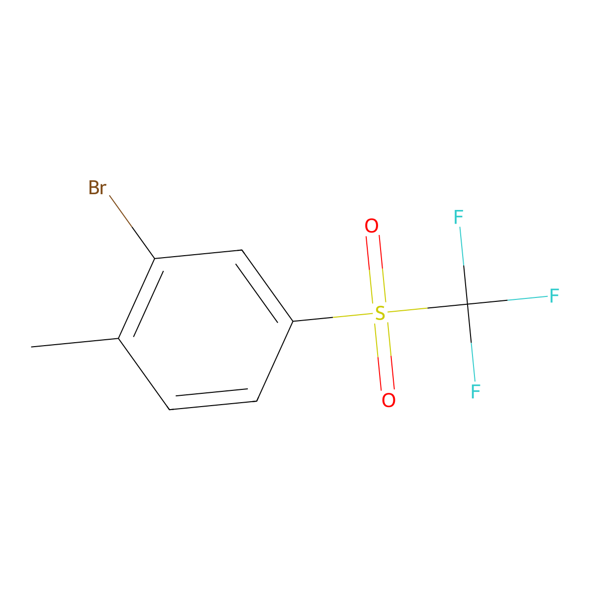2-Bromo-1-methyl-4-(trifluoromethylsulfonyl)benzene molecular structure, CAS 1133116-35-4