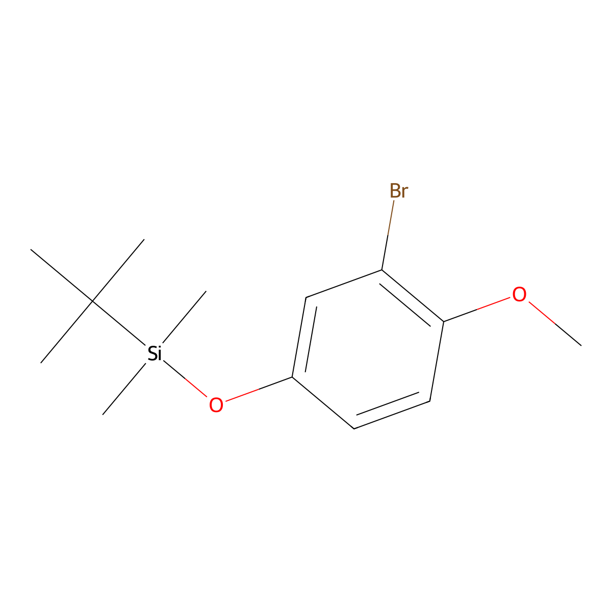 (3-Bromo-4-methoxyphenoxy)(tert-butyl)dimethylsilane molecular structure, CAS 1133116-37-6