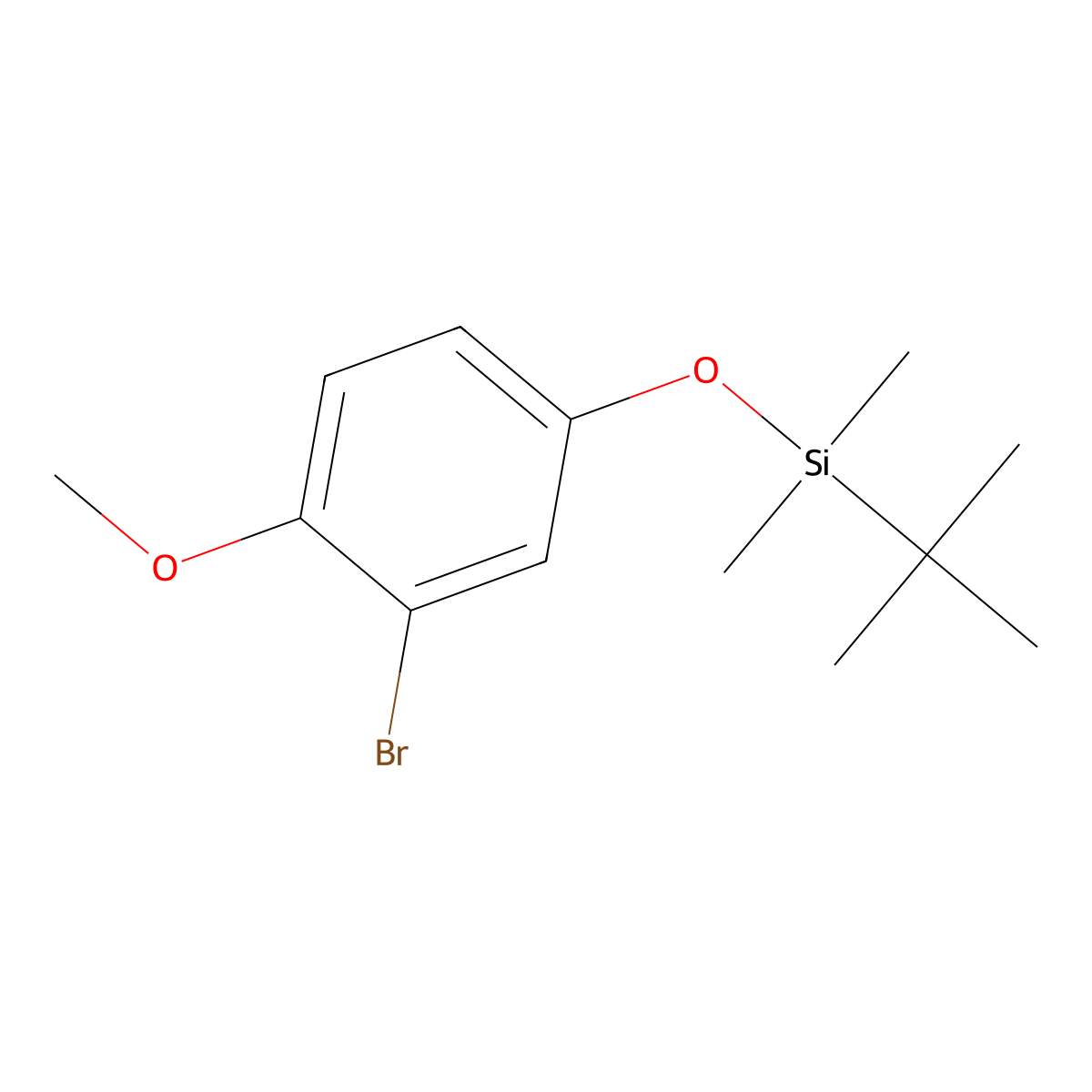 (3-Bromo-4-methoxyphenoxy)(tert-butyl)dimethylsilane molecular structure, CAS 1133116-37-6