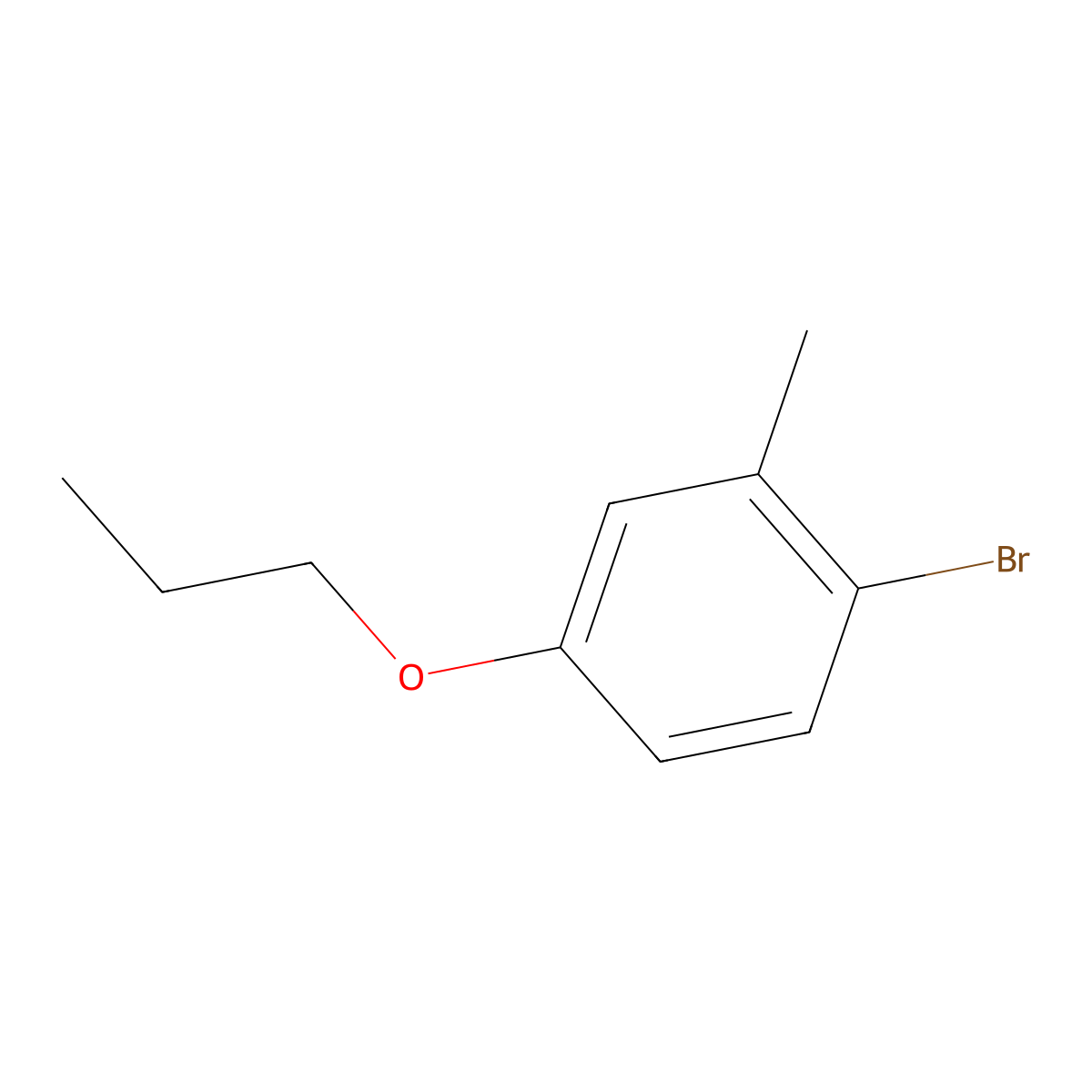 1-Bromo-2-methyl-4-propoxybenzene molecular structure, CAS 1133116-39-8