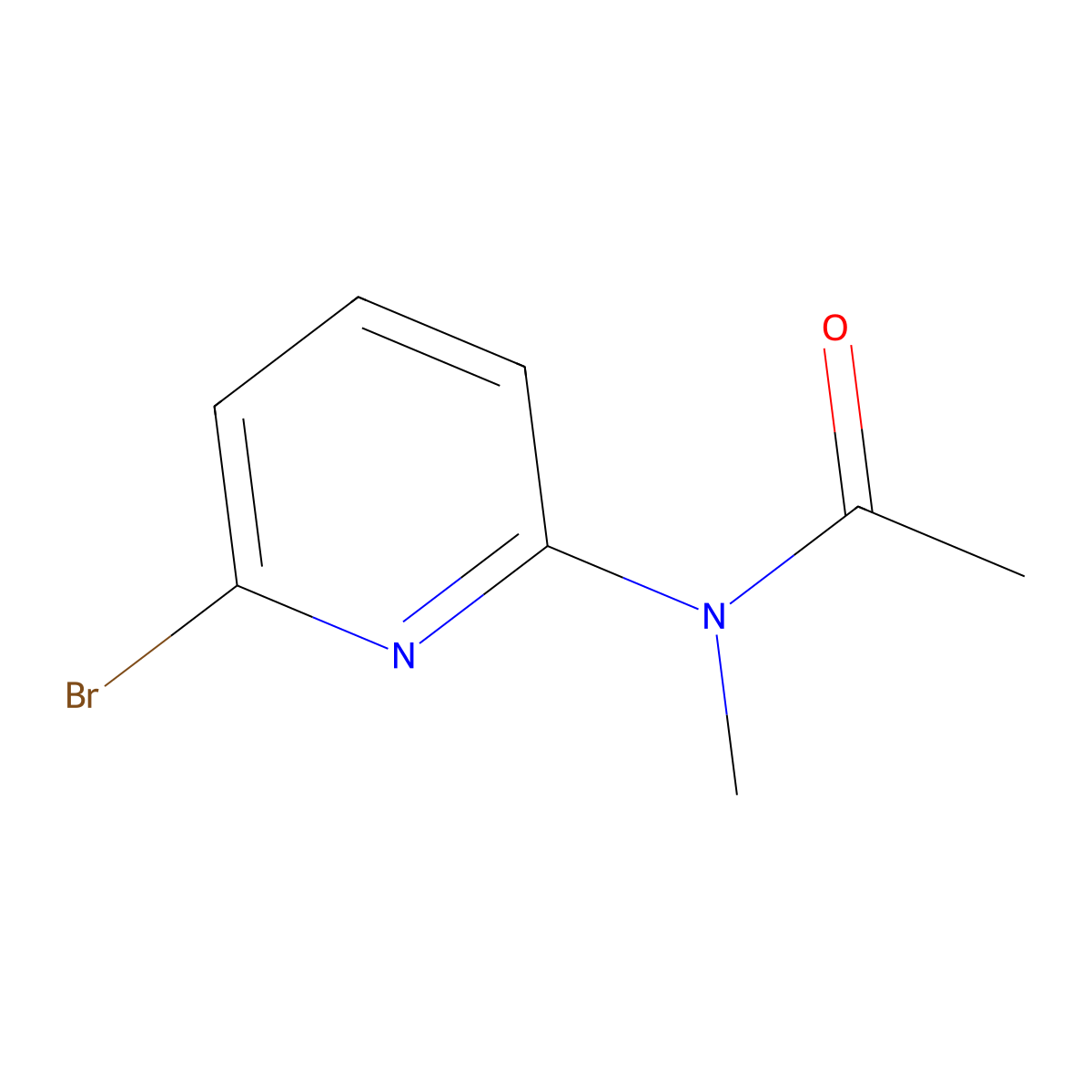 N-(6-Bromopyridin-2-YL)-N-methylacetamide molecular structure, CAS 1133116-43-4