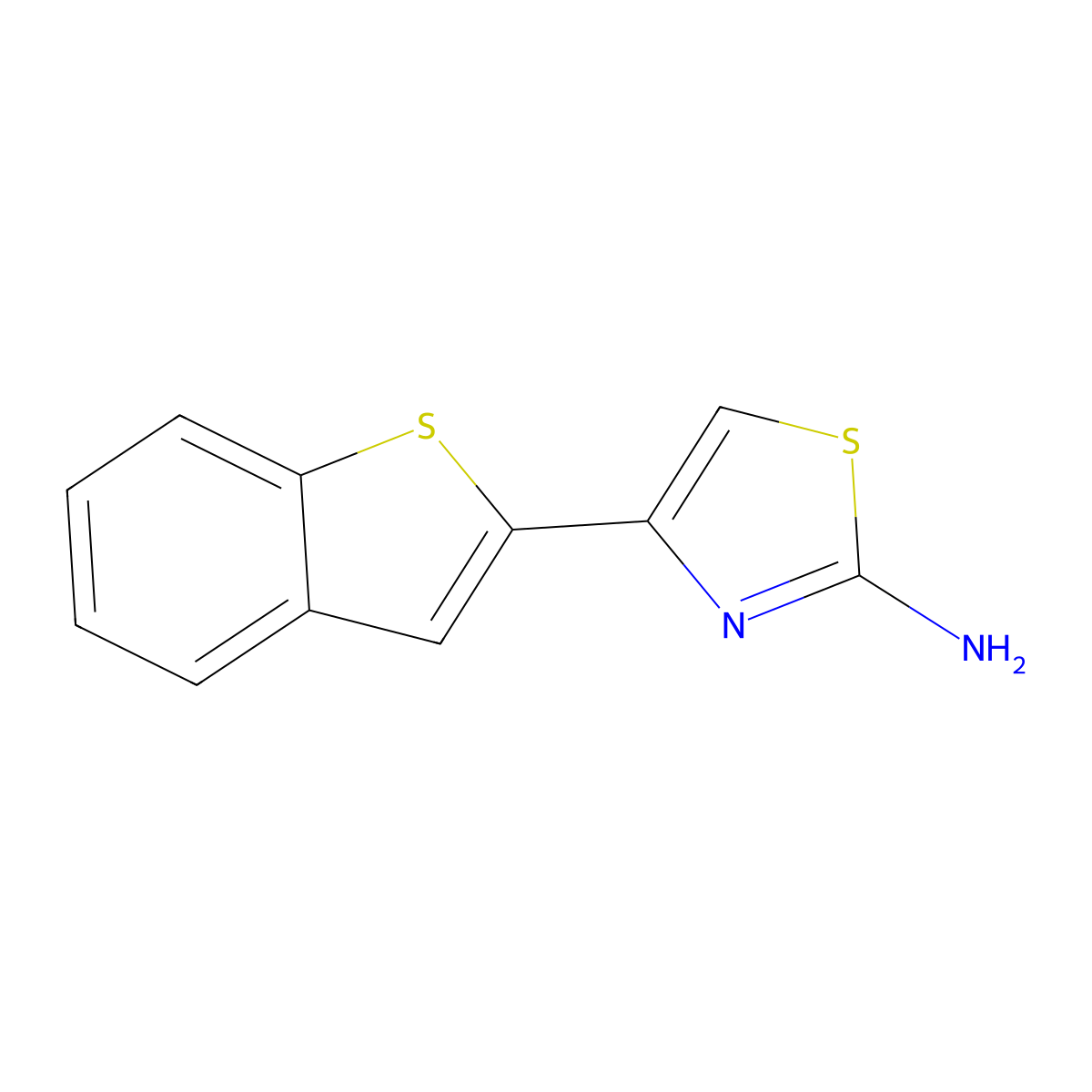 4-(1-Benzothiophen-2-yl)-1,3-thiazol-2-amine molecular structure, CAS 1133117-83-5