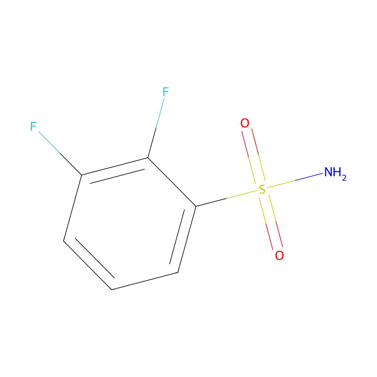 2,3-Difluorobenzene-1-sulfonamide molecular structure, CAS 1133122-99-2
