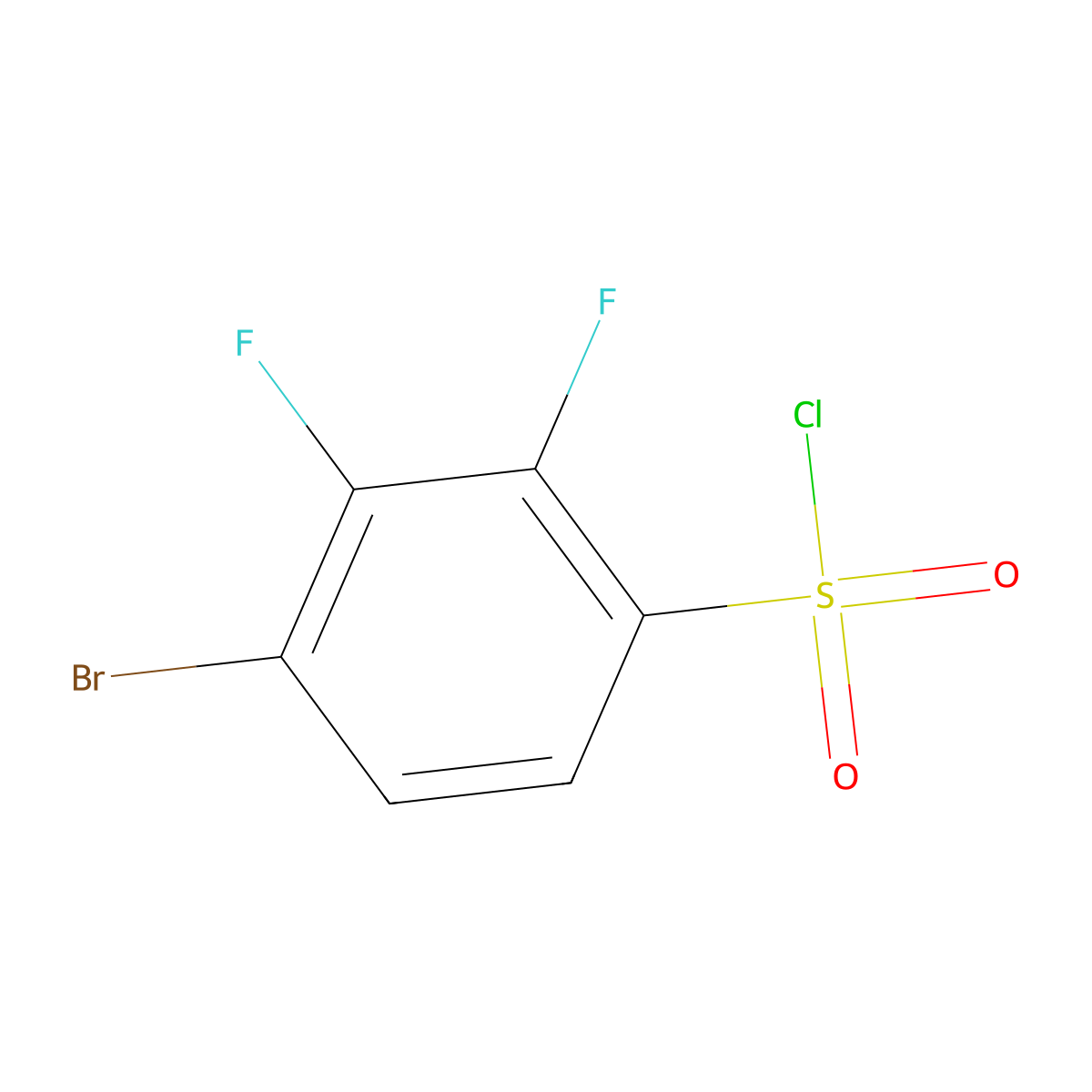 4-Bromo-2,3-difluorobenzenesulfonyl chloride molecular structure, CAS 1133123-00-8