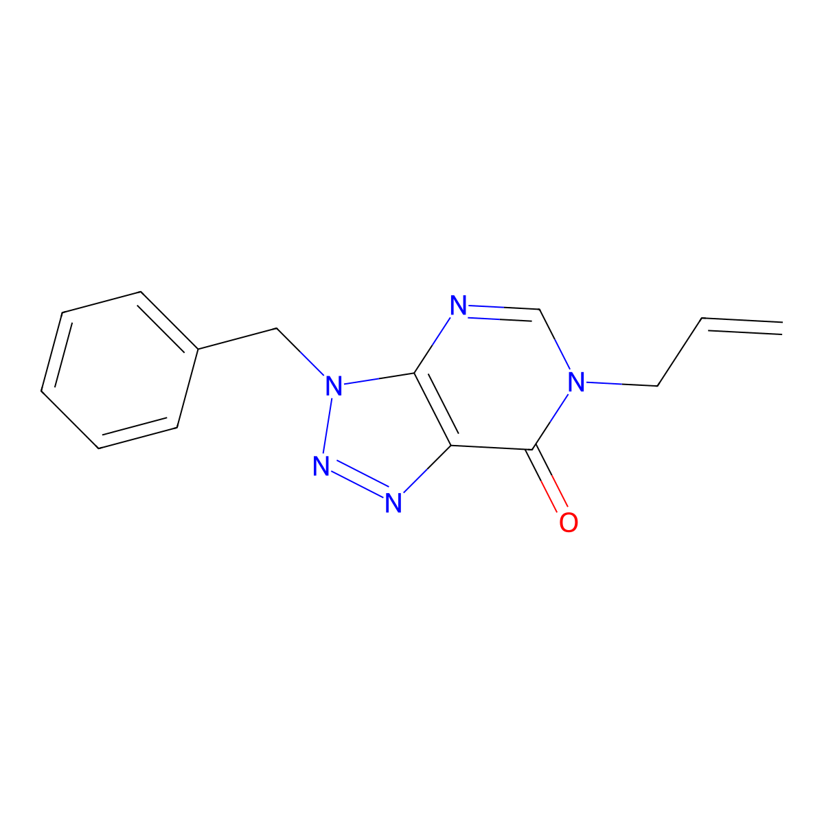6-allyl-3-benzyl-3,6-dihydro-7H-[1,2,3]triazolo[4,5-d]pyrimidin-7-one molecular structure, CAS 1133126-09-6