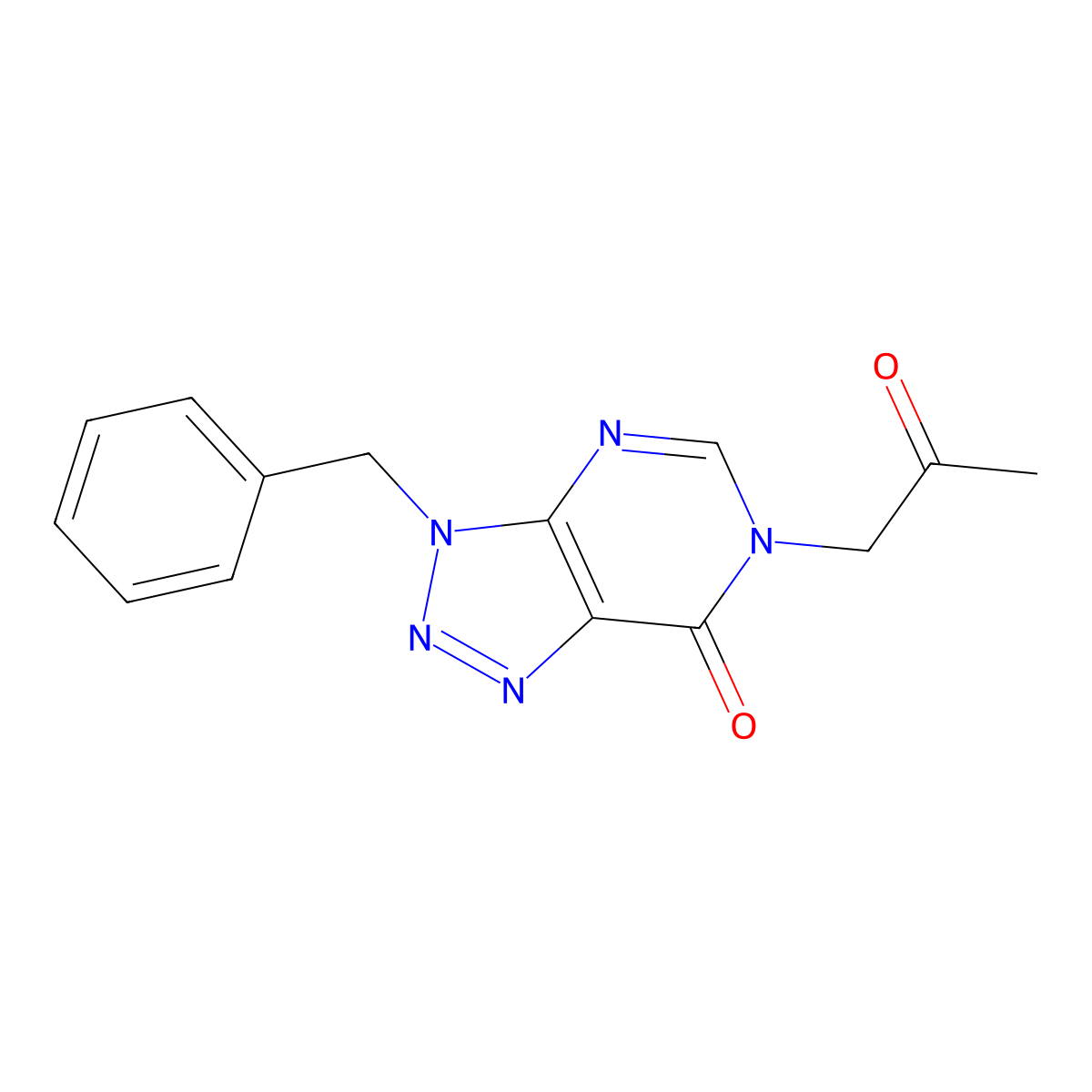 3-benzyl-6-(2-oxopropyl)-3,6-dihydro-7H-[1,2,3]triazolo[4,5-d]pyrimidin-7-one molecular structure, CAS 1133126-11-0