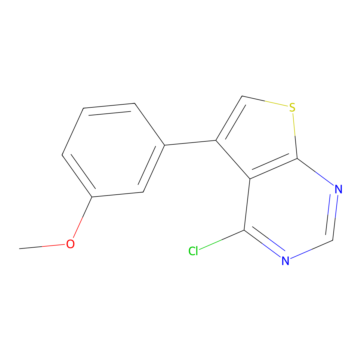 4-Chloro-5-(3-methoxyphenyl)thieno[2,3-d]pyrimidine molecular structure, CAS 1133128-94-5
