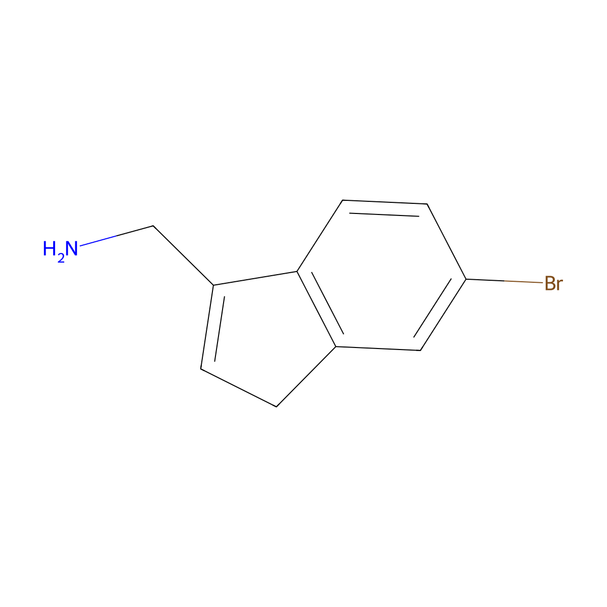 (6-Bromo-1H-inden-3-yl)methanamine molecular structure, CAS 1133203-70-9