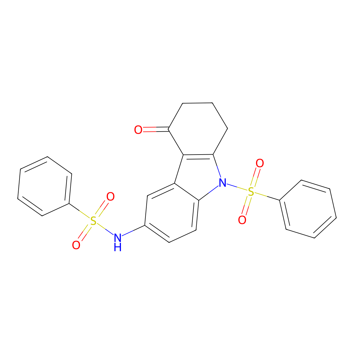N-[4-oxo-9-(phenylsulfonyl)-2,3,4,9-tetrahydro-1H-carbazol-6-yl]benzenesulfonamide molecular structure, CAS 113325-15-8