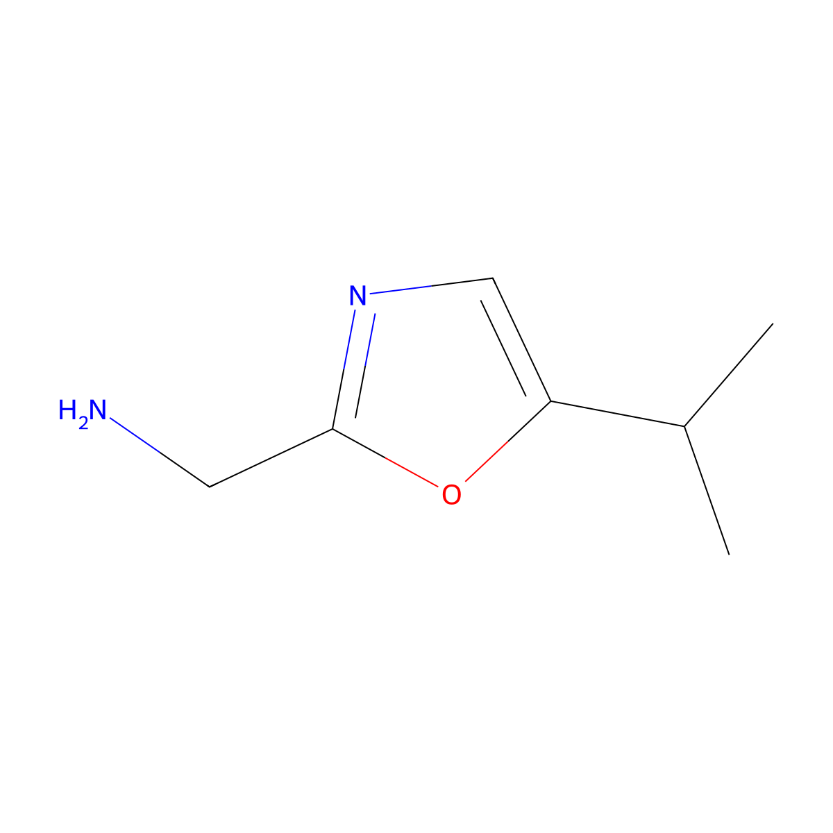 [5-(Propan-2-yl)-1,3-oxazol-2-yl]methanamine molecular structure, CAS 1133256-84-4