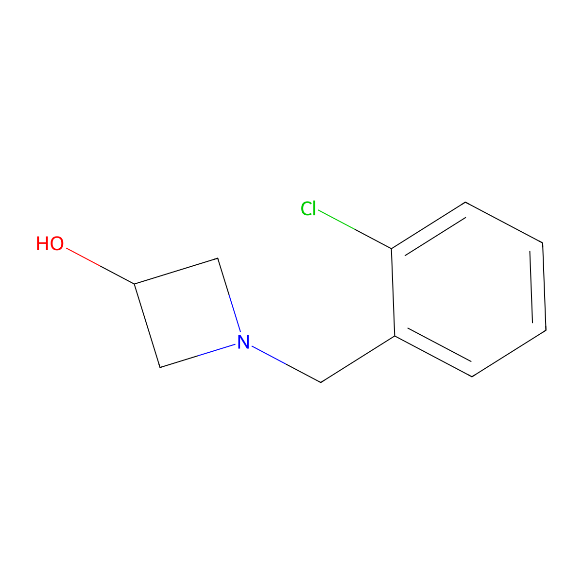 1-(2-Chlorobenzyl)azetidin-3-ol molecular structure, CAS 1133300-64-7