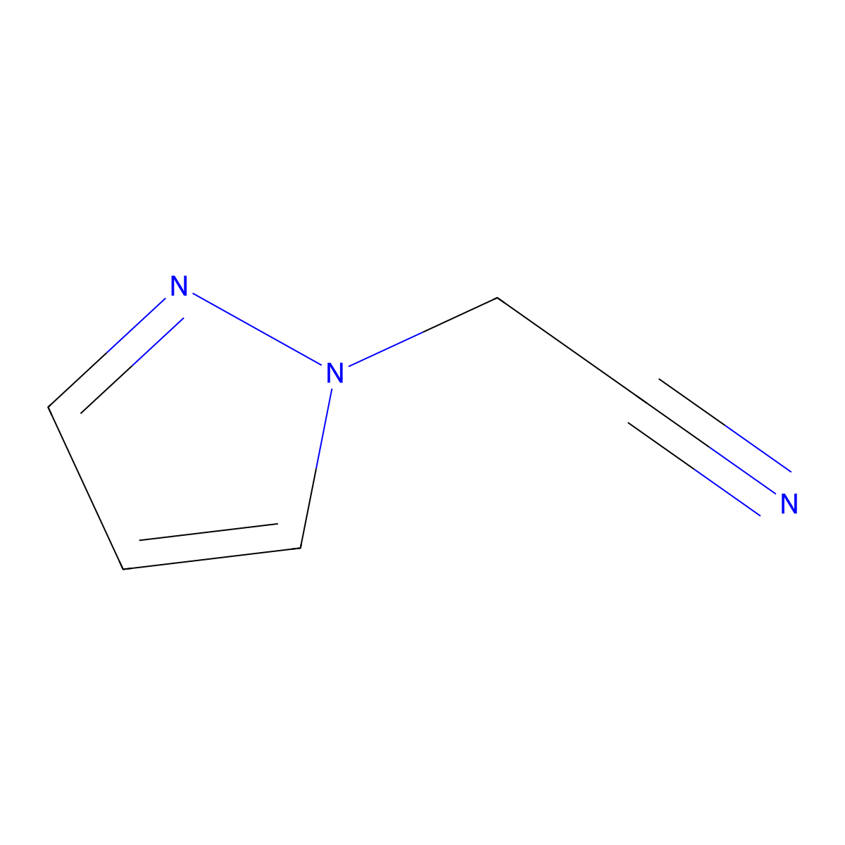 2-(1H-pyrazol-1-yl)acetonitrile molecular structure, CAS 113336-22-4