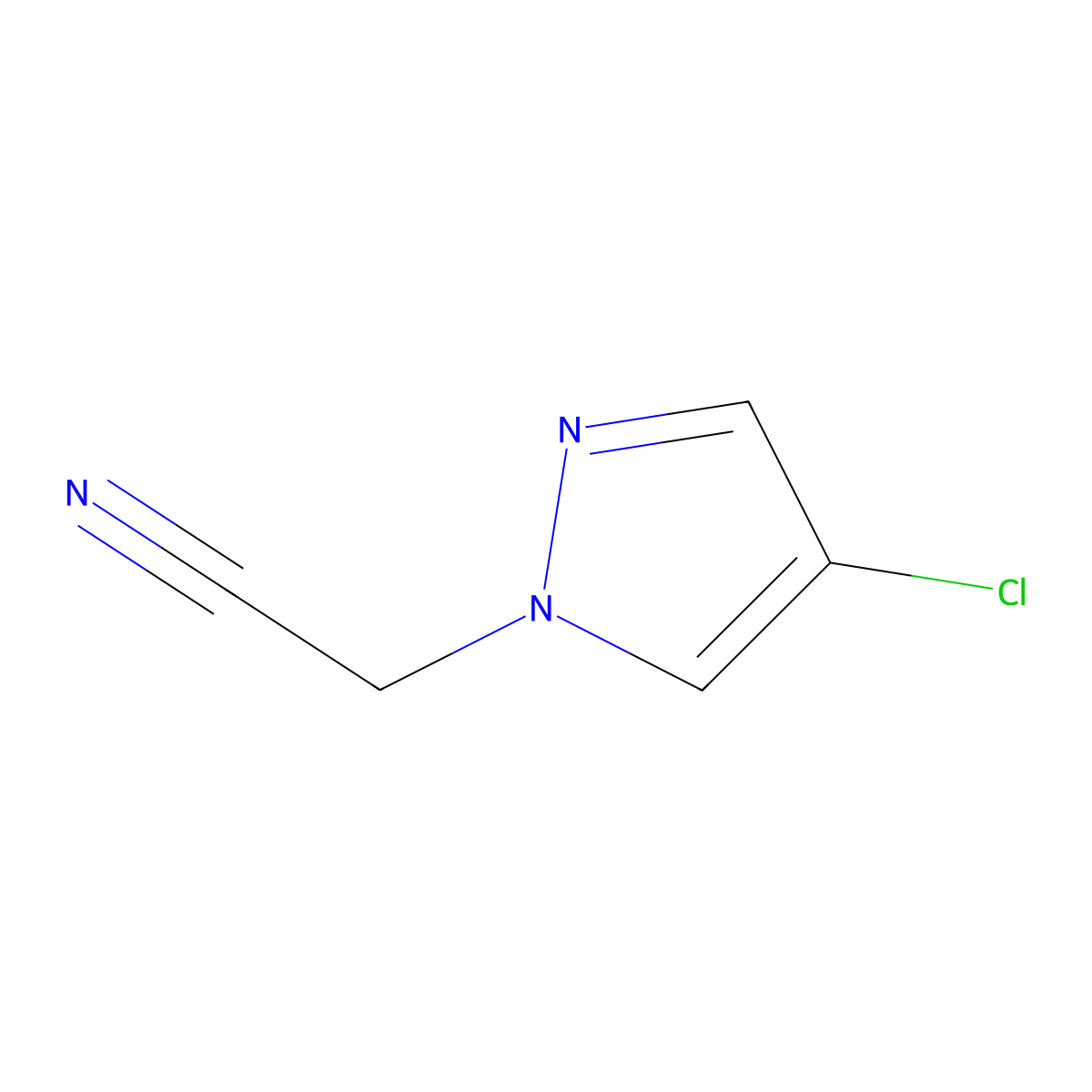(4-chloro-1H-pyrazol-1-yl)acetonitrile molecular structure, CAS 113336-23-5