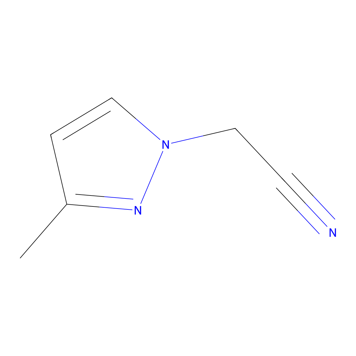 (3-Methyl-1H-pyrazol-1-YL)acetonitrile molecular structure, CAS 113336-25-7