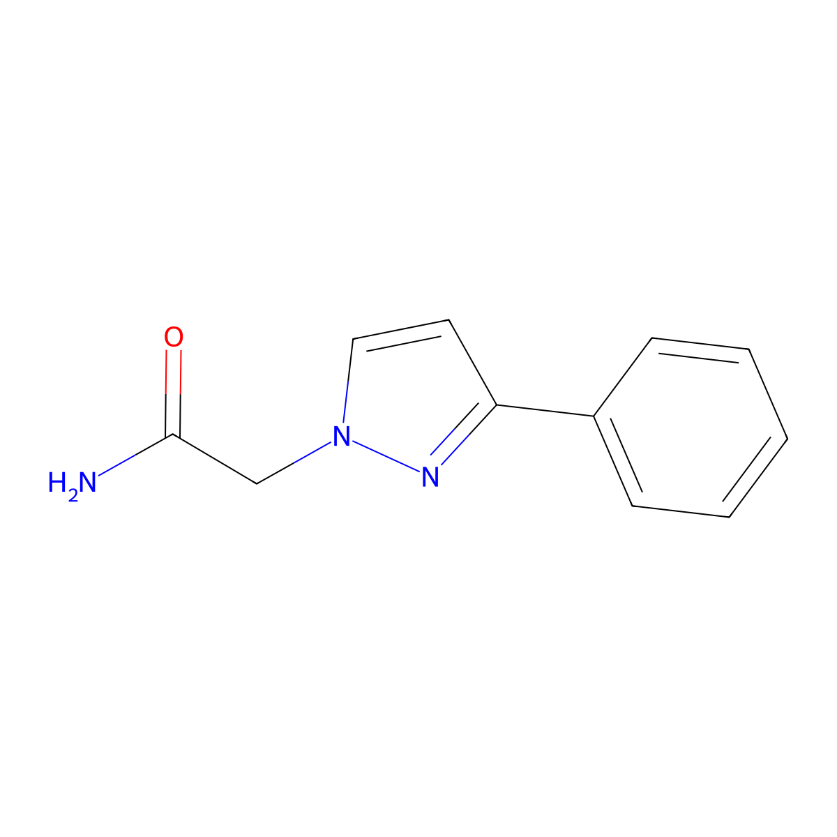 2-(3-phenyl-1H-pyrazol-1-yl)acetamide molecular structure, CAS 113336-27-9