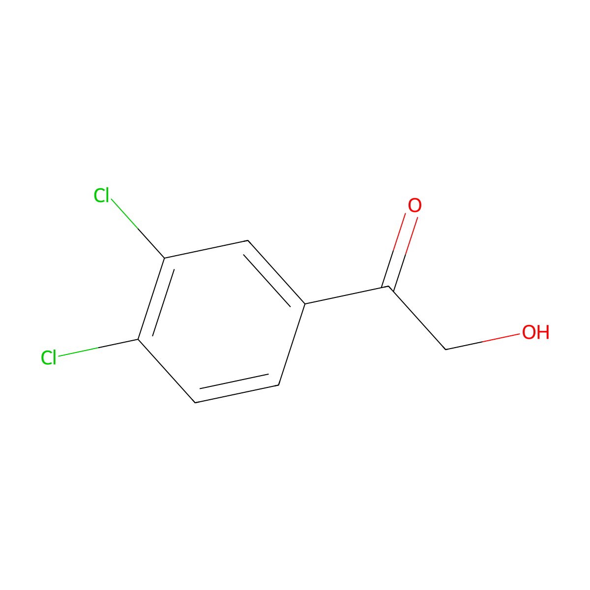 1-(3,4-Dichlorophenyl)-2-hydroxyethan-1-one molecular structure, CAS 113337-38-5