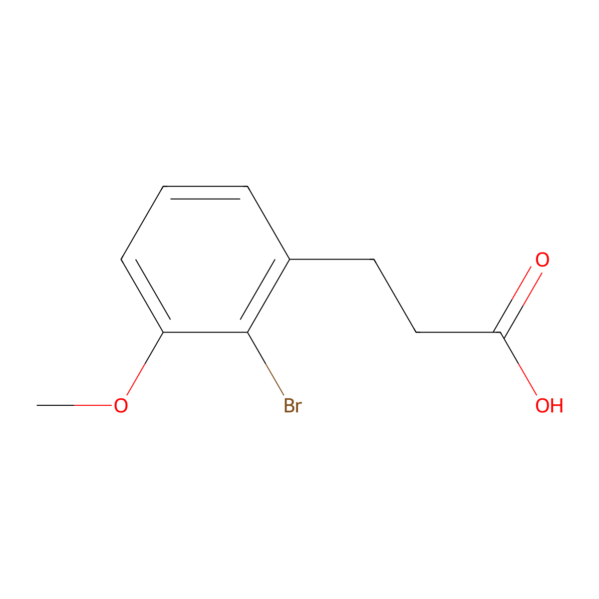 3-(2-Bromo-3-methoxyphenyl)propanoic acid molecular structure, CAS 113337-64-7