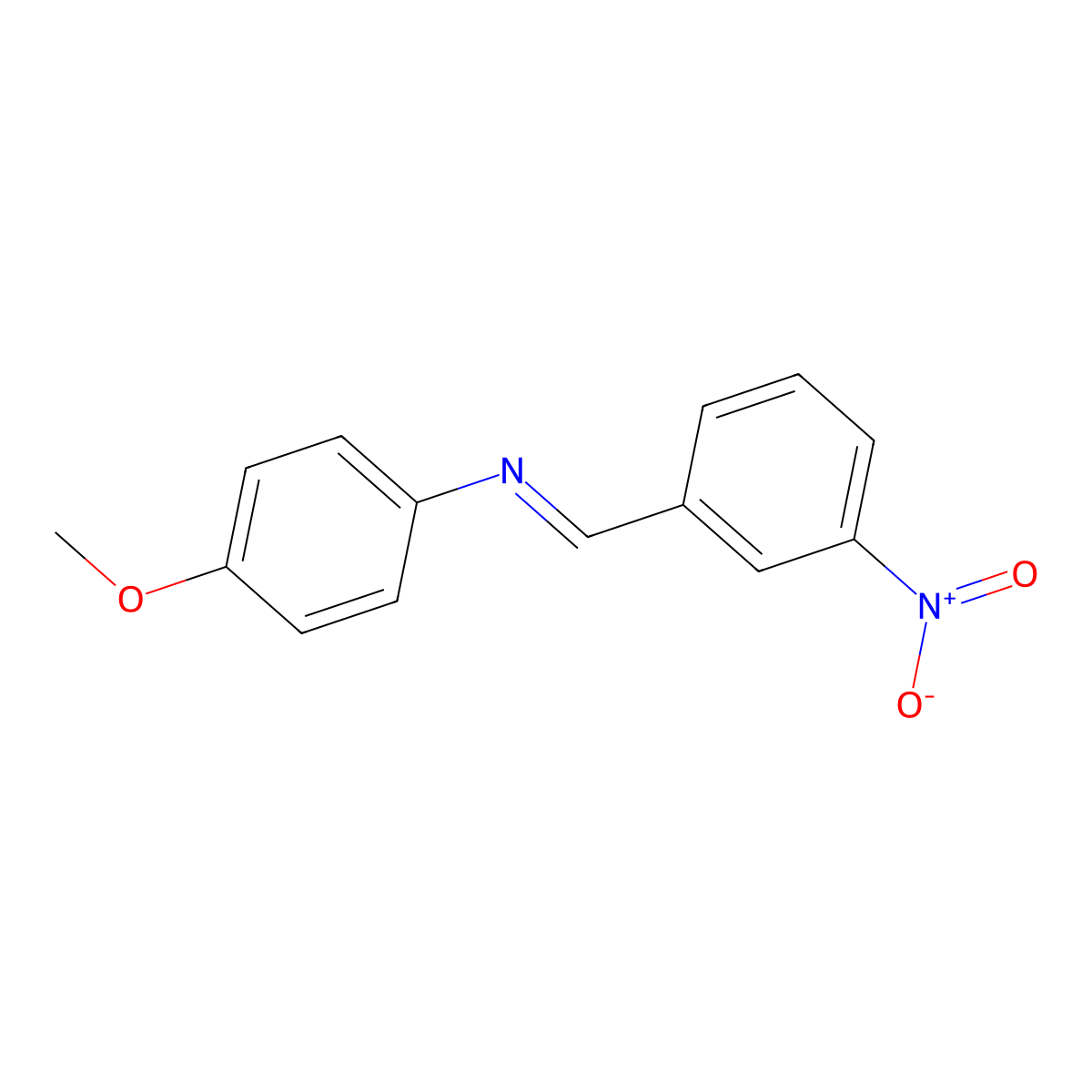 N-(3-Nitrobenzylidene)-para-anisidine molecular structure, CAS 1133378-51-4