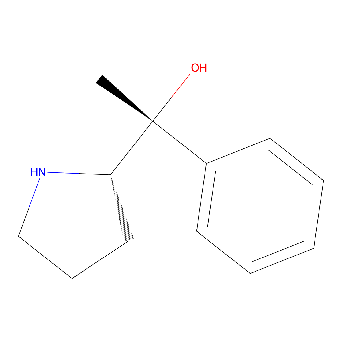 (R)-1-phenyl-1-((S)-pyrrolidin-2-yl)ethanol molecular structure, CAS 1133388-12-1